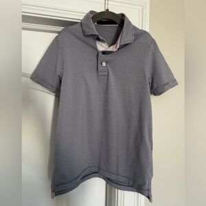 Greyson boys Medium polo blue and white stripe good condition